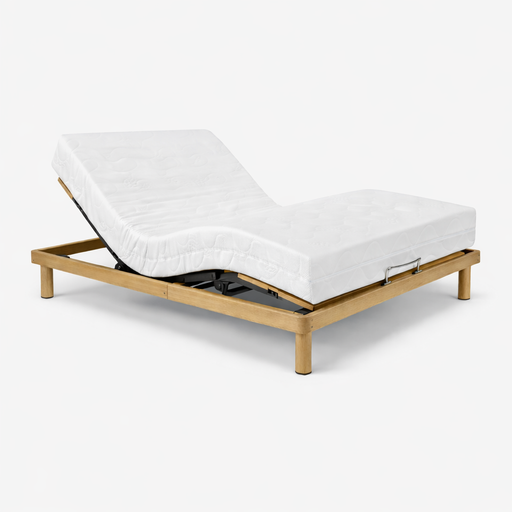 Conjunto-1 Articulado madeira elétrico casal + 1 colchão casal Light